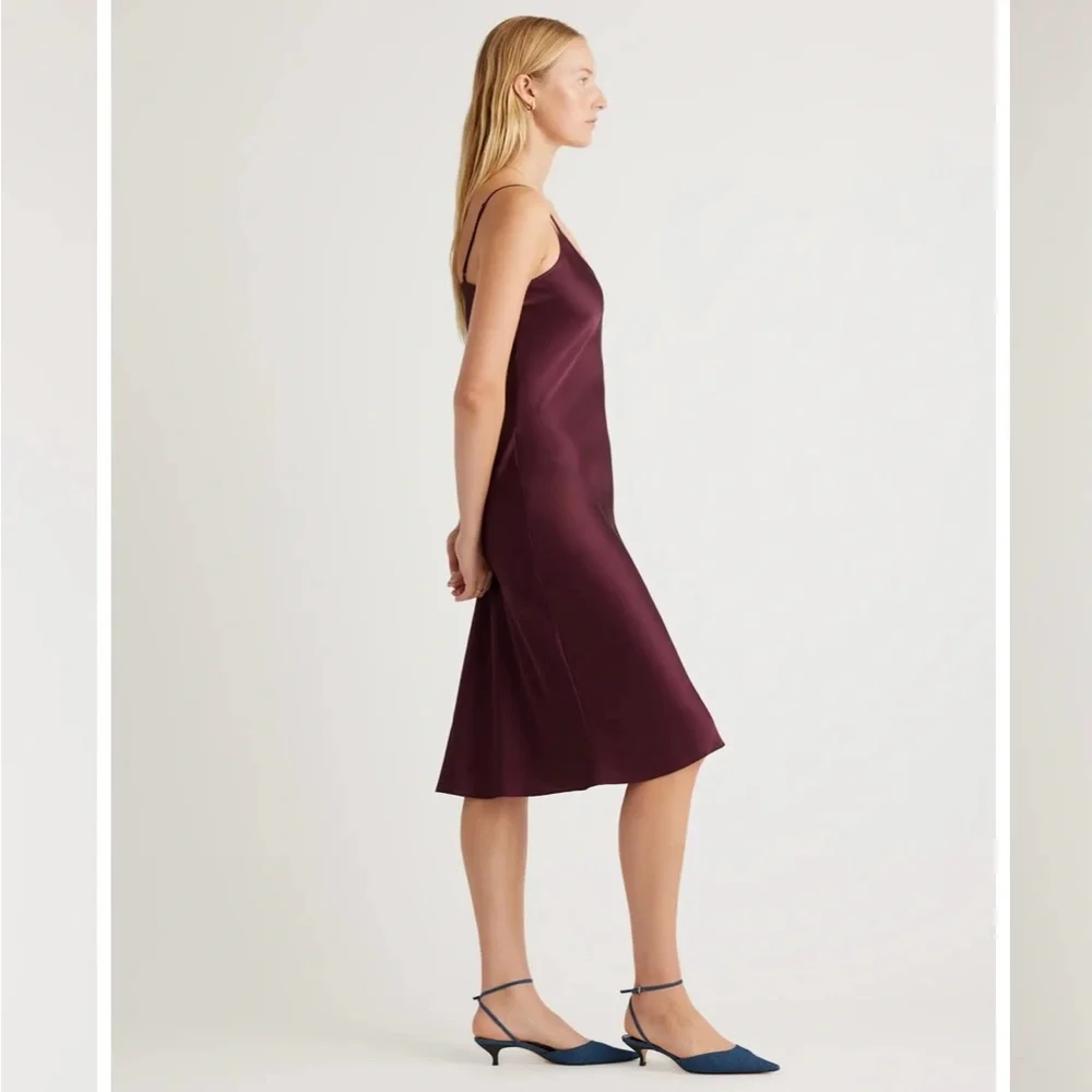 Quince 100% Washable Silk Slip Dress - Picture 4 of 10